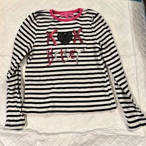 Betsey Johnson Long Sleeve Shirt and Matching Skirt Set Size 6x
